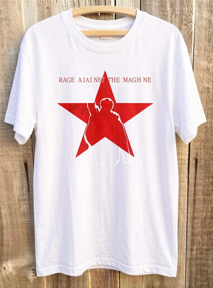 Rage Against The Machine Graphic Charcoal Unisex Shirt Men Clothing T-shirts Suitable for Both Men Women Luxury Man Clothing