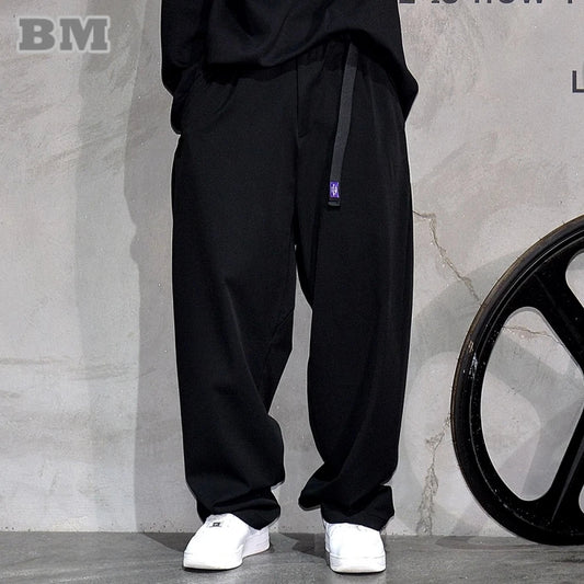 Japanese Vintage Casual Baggy Pants Mens Clothing High Quality Trend Straight Pants Fashion Loose Trousers Streetwear Pants Male