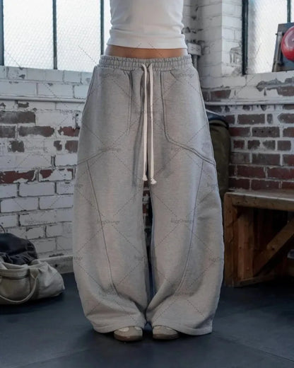 American Baggy Sweatpants Men Women Y2K Gothic Hip Hop Pants Streetwear Retro Casual Wide Leg Pants Harajuku Jogging Trousers