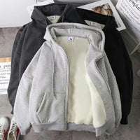 Fleece Hoodies Men's Warm Coats Fleece Sweatshirt with Hood Zipper Cardigans Men's Sportswear Thicken Warm Jackets