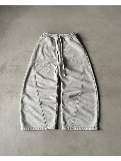 American Baggy Sweatpants Men Women Y2K Gothic Hip Hop Pants Streetwear Retro Casual Wide Leg Pants Harajuku Jogging Trousers