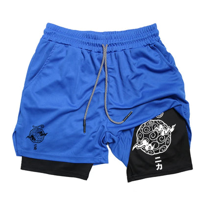 2-in-1 Shorts for Men Summer Athletic Quick Dry with Phone Pocket Gym Workout Running Comfortable Training Moisture Absorbing
