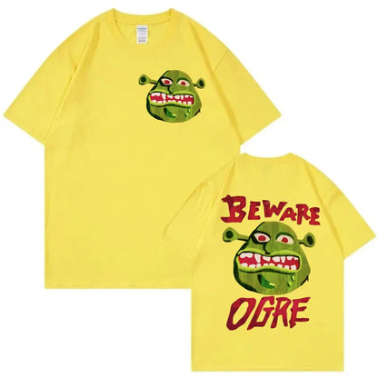 2026 Animated Film Shrek Graphic T Shirts Men Women Gothic Vintag High-end Luxury Unisex Style Both of Men and Women