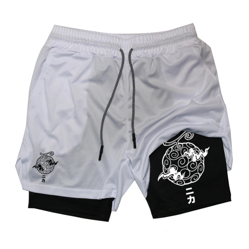 2-in-1 Shorts for Men Summer Athletic Quick Dry with Phone Pocket Gym Workout Running Comfortable Training Moisture Absorbing