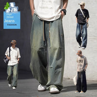 Man Pants Mens Jeans American Trendy Casual Straight Leg Workwear Trousers Loose Fit Spring Summer