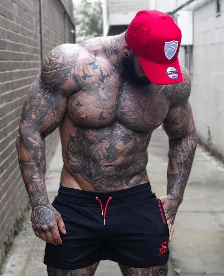 Men's Shorts Sweatpants Hipster Three-quarter Pants Muscle Fitness Summer Running Training Quick-drying Breathable Stretch Pants