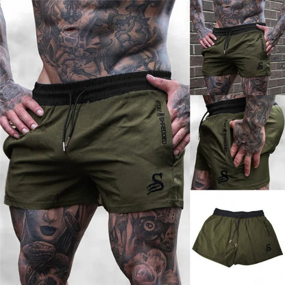 Men's Shorts Sweatpants Hipster Three-quarter Pants Muscle Fitness Summer Running Training Quick-drying Breathable Stretch Pants