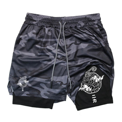 2-in-1 Shorts for Men Summer Athletic Quick Dry with Phone Pocket Gym Workout Running Comfortable Training Moisture Absorbing