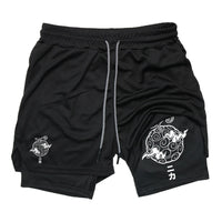 2-in-1 Shorts for Men Summer Athletic Quick Dry with Phone Pocket Gym Workout Running Comfortable Training Moisture Absorbing