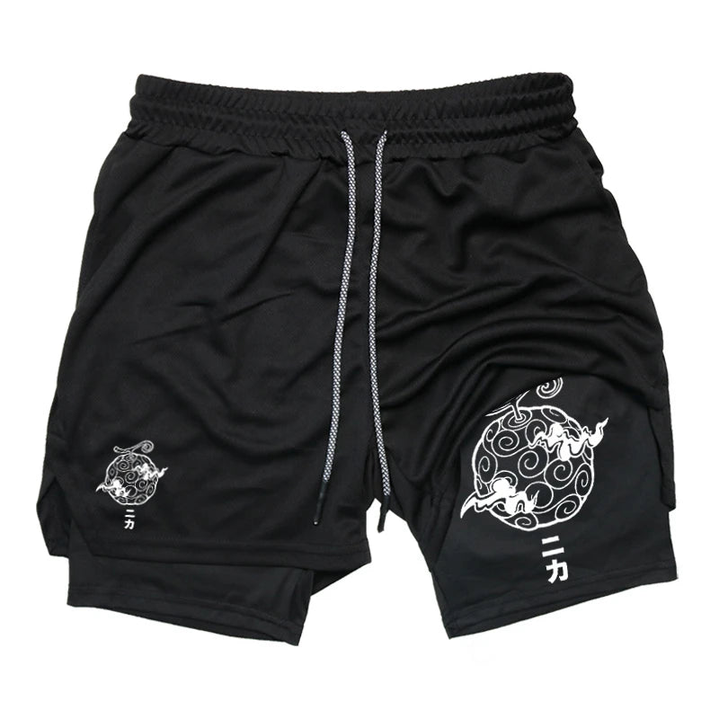 2-in-1 Shorts for Men Summer Athletic Quick Dry with Phone Pocket Gym Workout Running Comfortable Training Moisture Absorbing