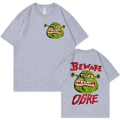 2026 Animated Film Shrek Graphic T Shirts Men Women Gothic Vintag High-end Luxury Unisex Style Both of Men and Women