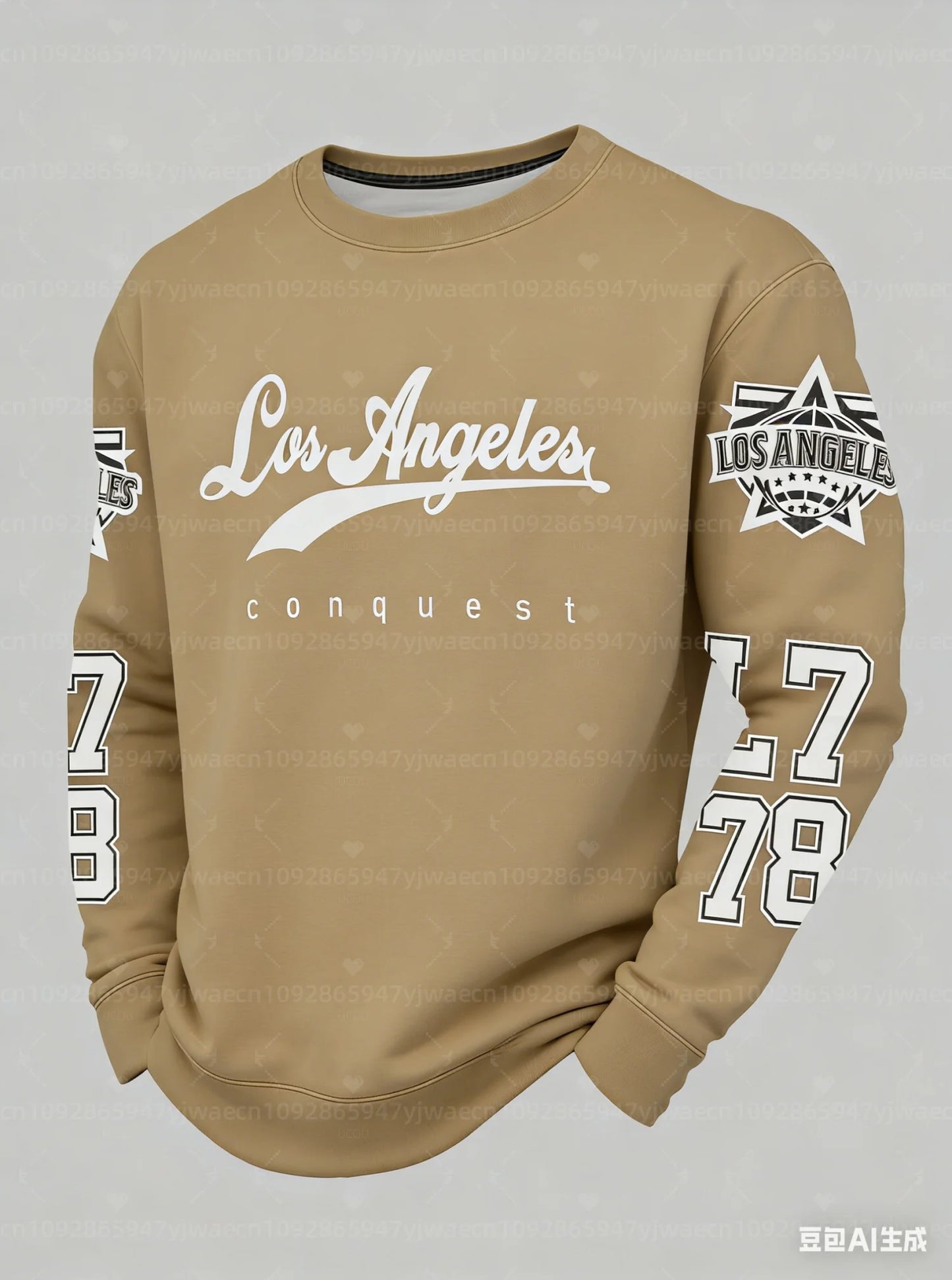 2026 Mens Long Sleeves LOS ANGELES 78 Print Men's Sweatshirt O -Neck Long Sleeve Pullover Hoodies Men WOMEN  Sports Hoodies