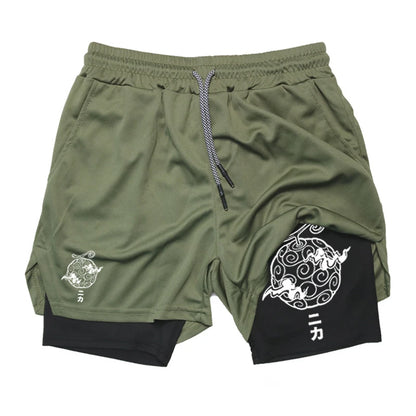 2-in-1 Shorts for Men Summer Athletic Quick Dry with Phone Pocket Gym Workout Running Comfortable Training Moisture Absorbing