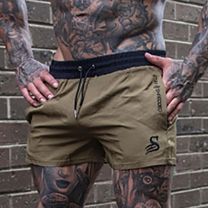 Men's Shorts Sweatpants Hipster Three-quarter Pants Muscle Fitness Summer Running Training Quick-drying Breathable Stretch Pants