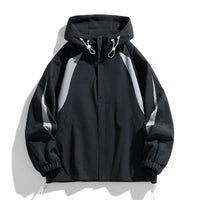 New Autumn And Winter Men'S Hooded Fashionable And Versatile Jacket For Teenagers Loose And Casual Outdoor Color Blocked Coat