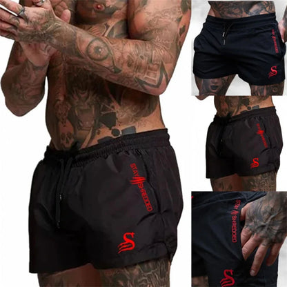 Men's Shorts Sweatpants Hipster Three-quarter Pants Muscle Fitness Summer Running Training Quick-drying Breathable Stretch Pants