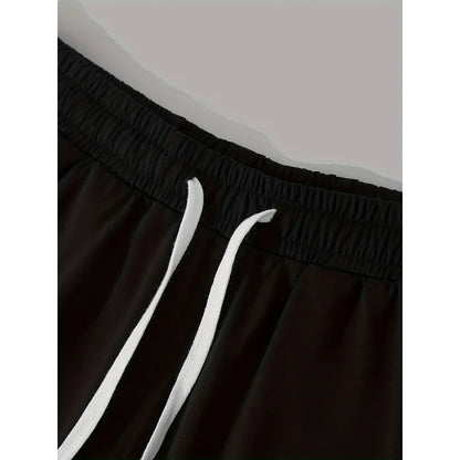 Men'S Shorts Featuring Intricate Abstract Patterns with Multiple Curves and Sharp Protrusions, Designed for Casual Wear