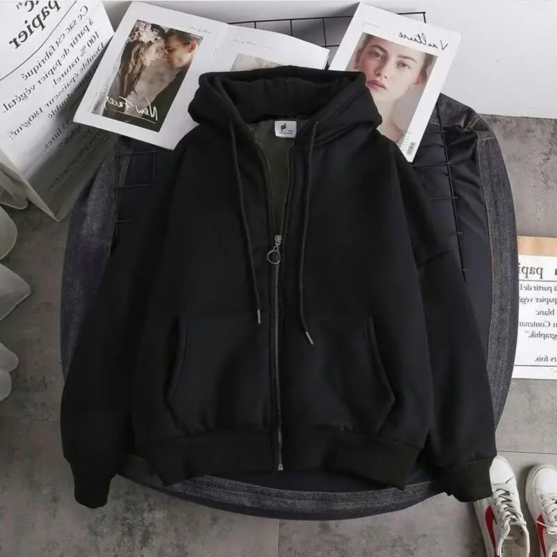 Fleece Hoodies Men's Warm Coats Fleece Sweatshirt with Hood Zipper Cardigans Men's Sportswear Thicken Warm Jackets