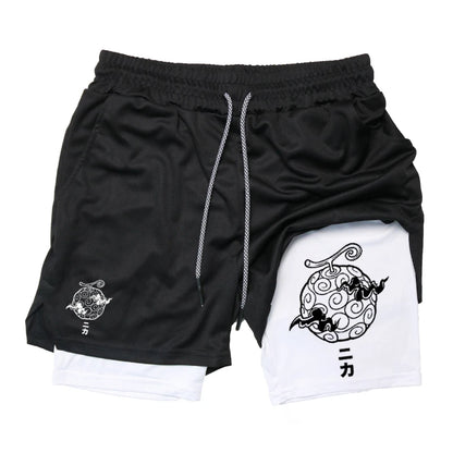 2-in-1 Shorts for Men Summer Athletic Quick Dry with Phone Pocket Gym Workout Running Comfortable Training Moisture Absorbing