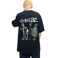 Hot Alternative Rock Band Gorillaz Graphic T-shirts Men Women Hip Hop Fashion T Shirt Summer Male Casual Soft Cotton Tshirt Tops